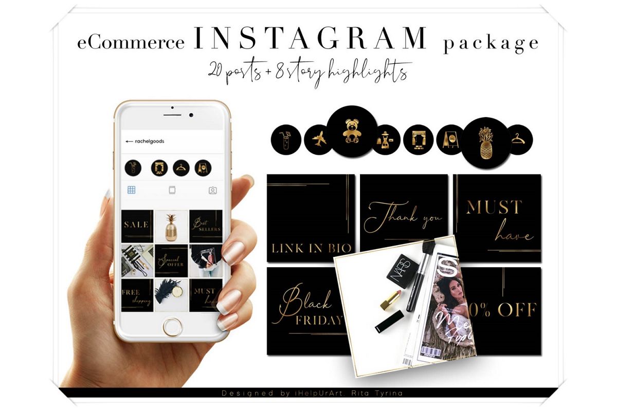 e-Commerce Instagram Posts Pack - Social Media Package example image 1