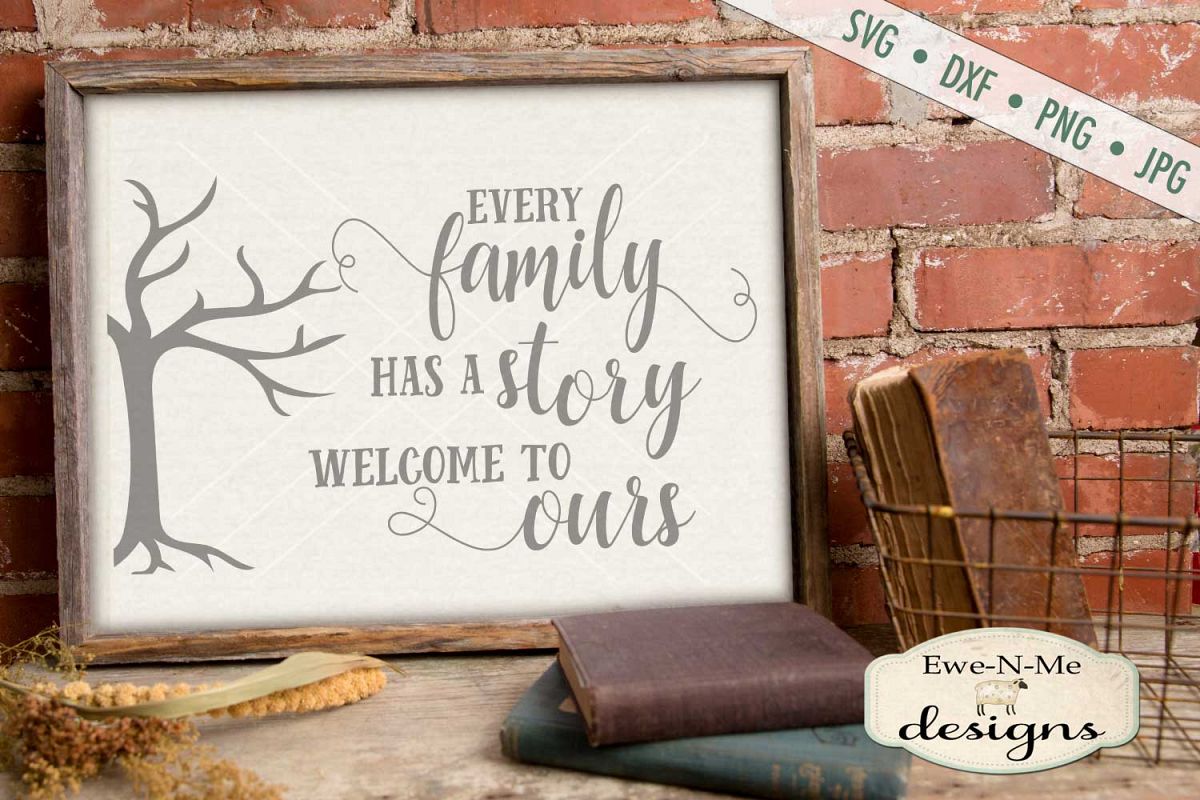 Every Family Has a Story - Family Tree - SVG DXF Files example image 1