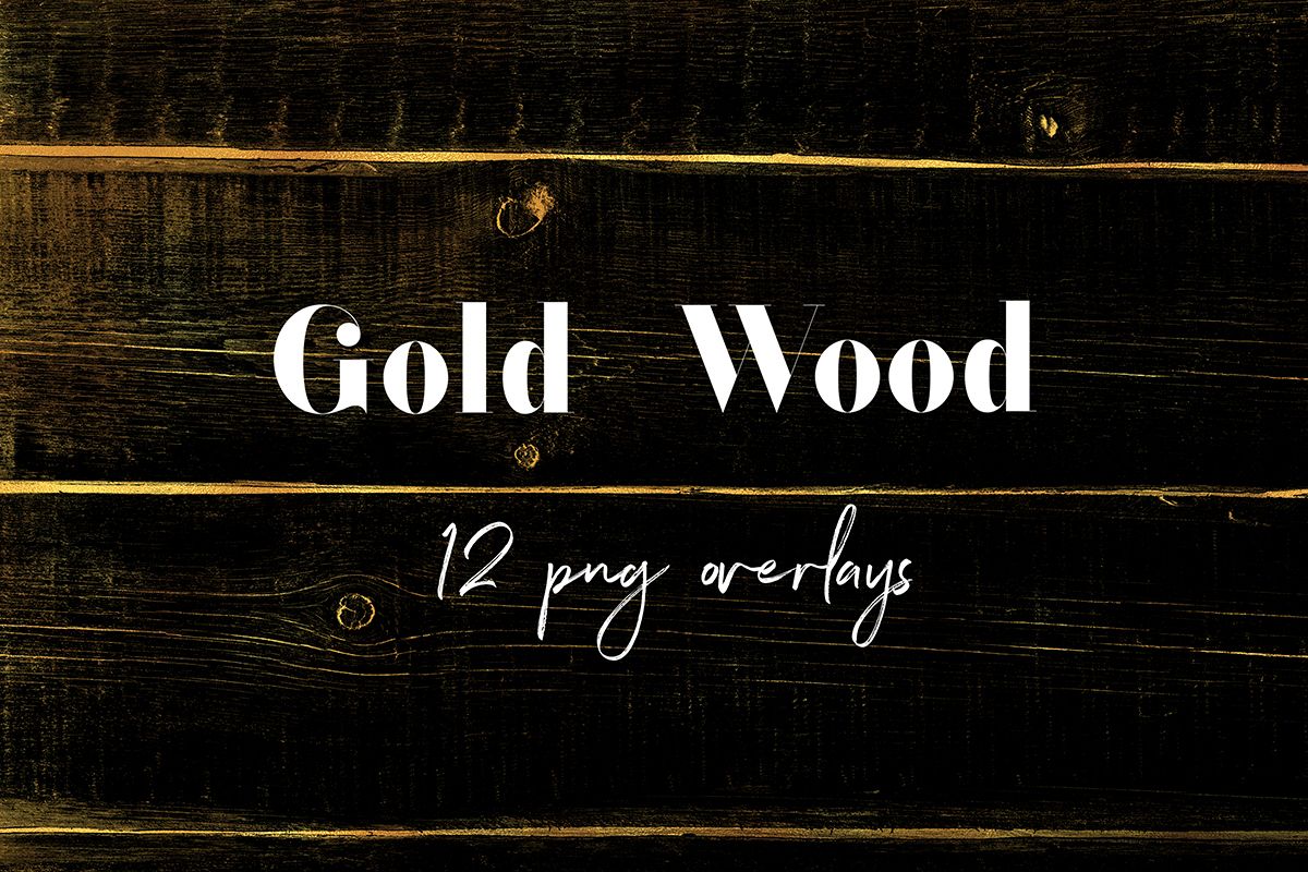 Gold Wood PNG Overlays example image 1