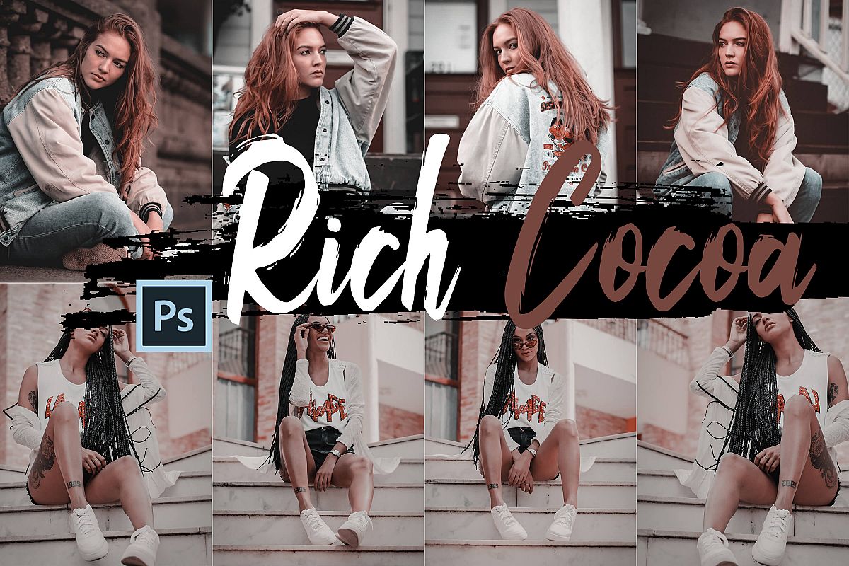 Neo Rich Cocoa Theme Color Grading photoshop actions example image 1