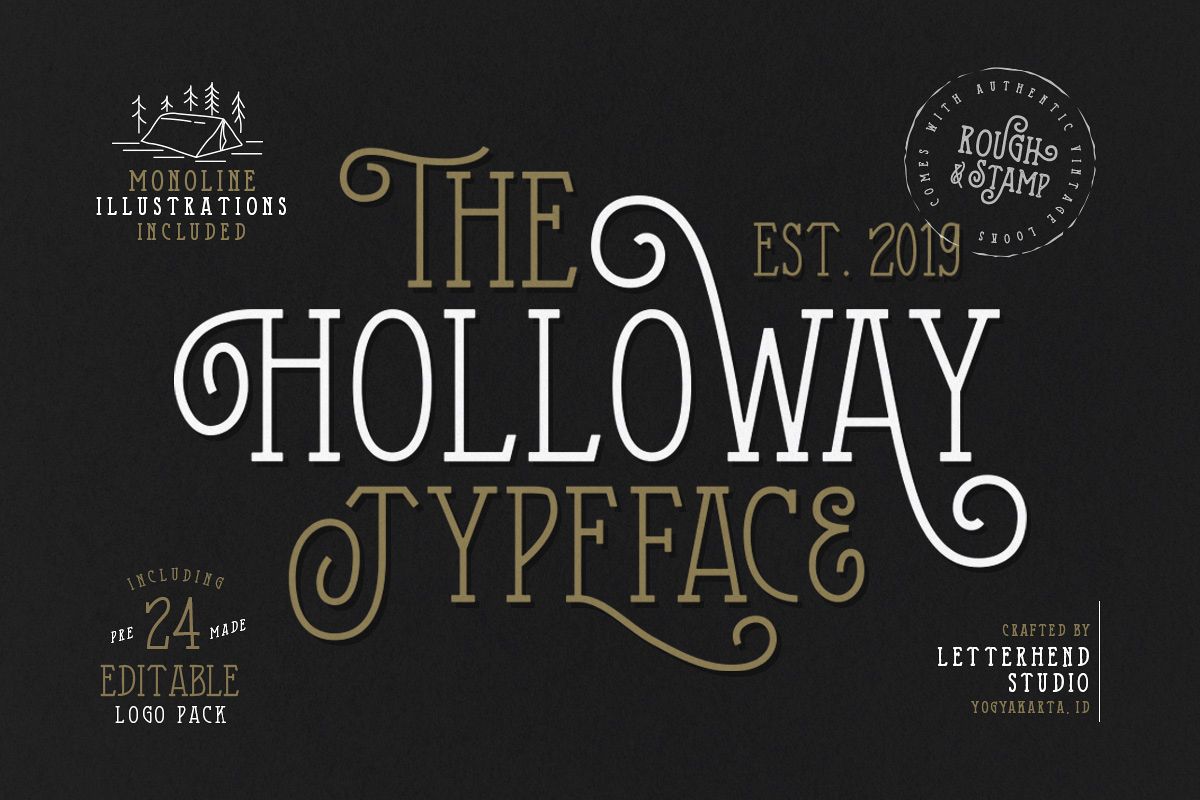 The Holloway Typeface and EXTRAS example image 1