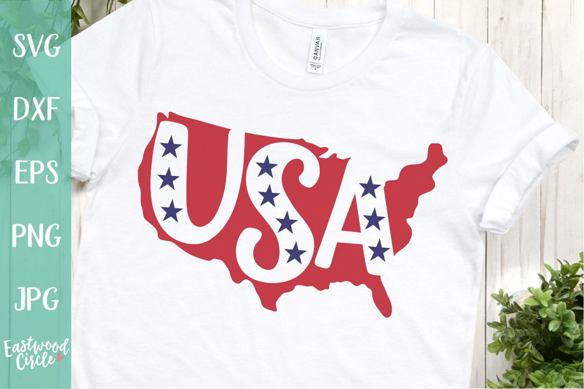 USA Silhouette - A 4th of July SVG Cut File example image 1