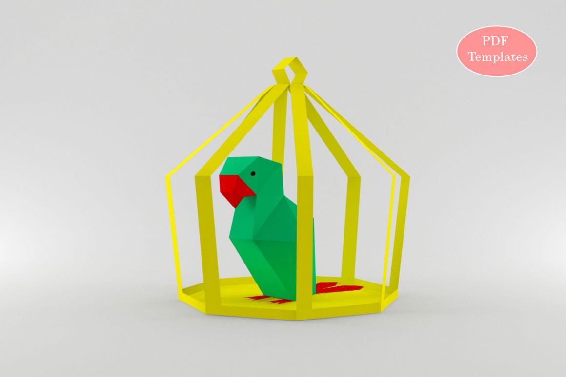 DIY Parrot - 3d papercraft example image 1