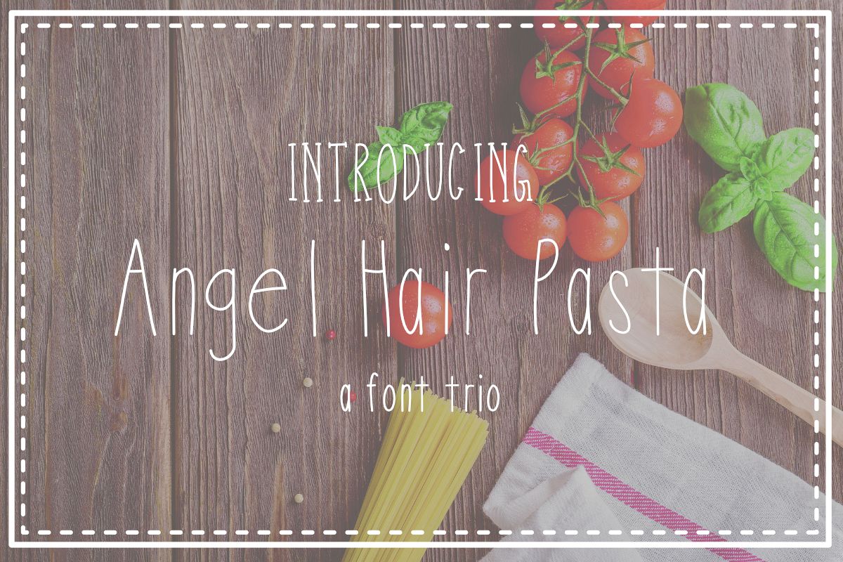 Angel Hair Pasta Font Trio example image 1