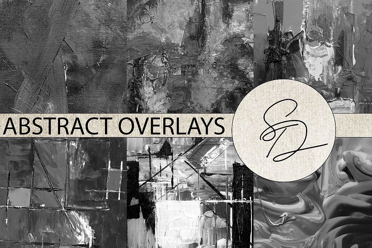 Painted Abstract Paper Overlays example image 1