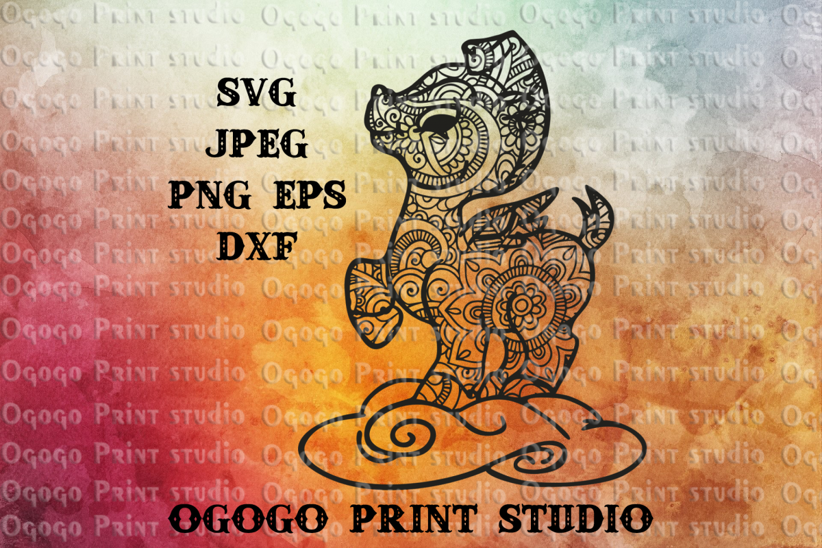 Pegasus SVG, Mandala svg, Zentangle SVG, Cute animal svg example image 1