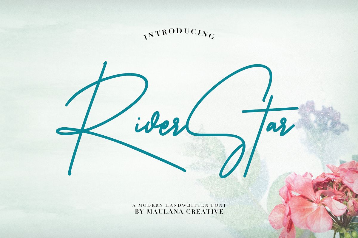 Riverstar Signature Font example image 1