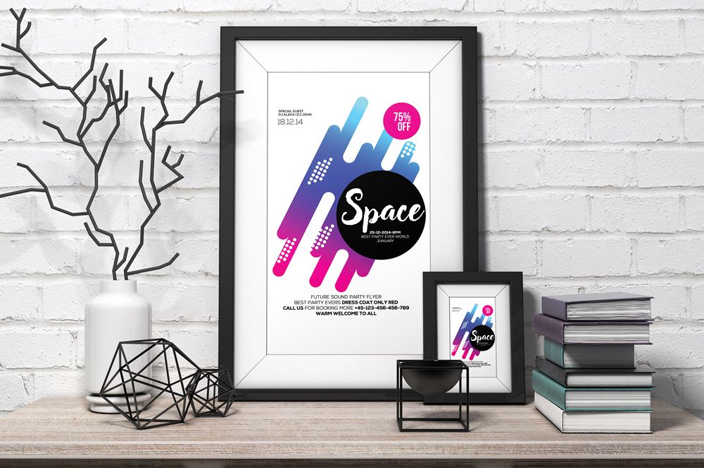 Space Futuristic Flyer Template example image 1