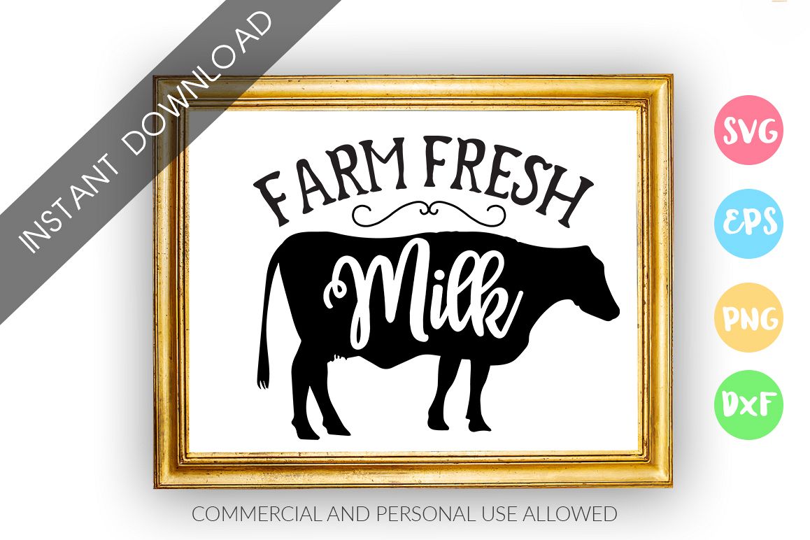 Farm Fresh Milk SVG Design example image 1