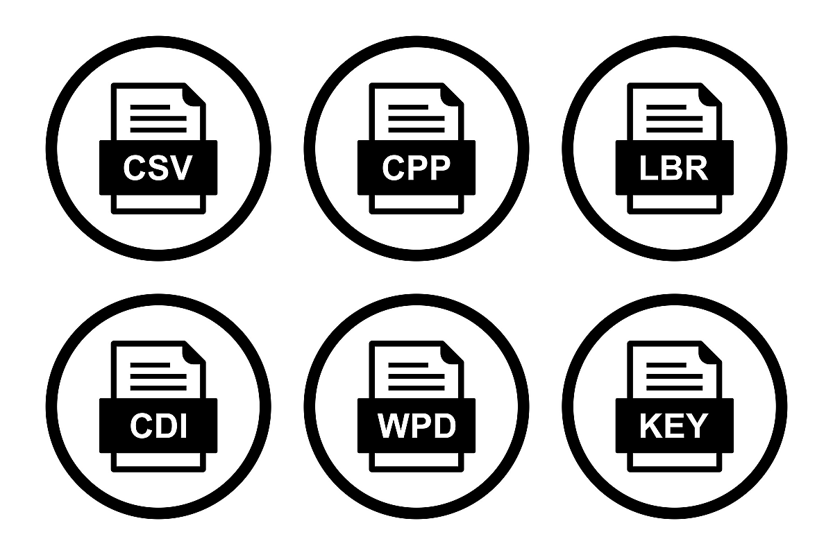 Set Of File Formats Icons example image 1
