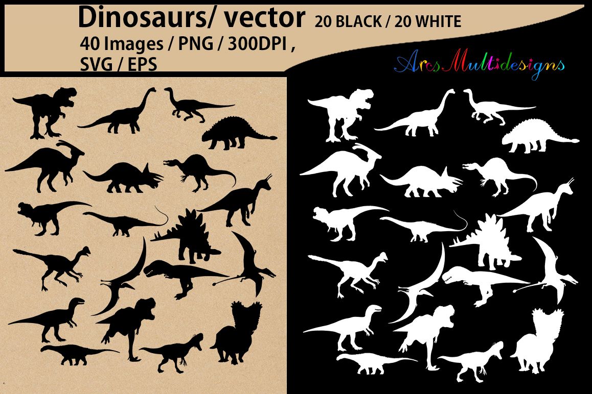 Download Dinosaurs silhouette svg / dinosaur Clipart, Iron on Transfer, Scrapbooking & Crafts / SVG ...