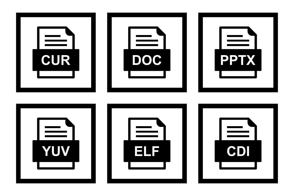 Set Of File Formats Icons example image 1