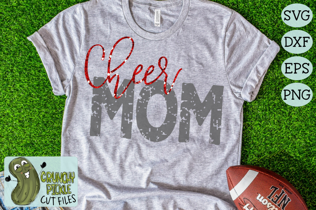 Cheer Mom & Bonus Team Cheerleader Mom Sports SVG Cut File example image 1