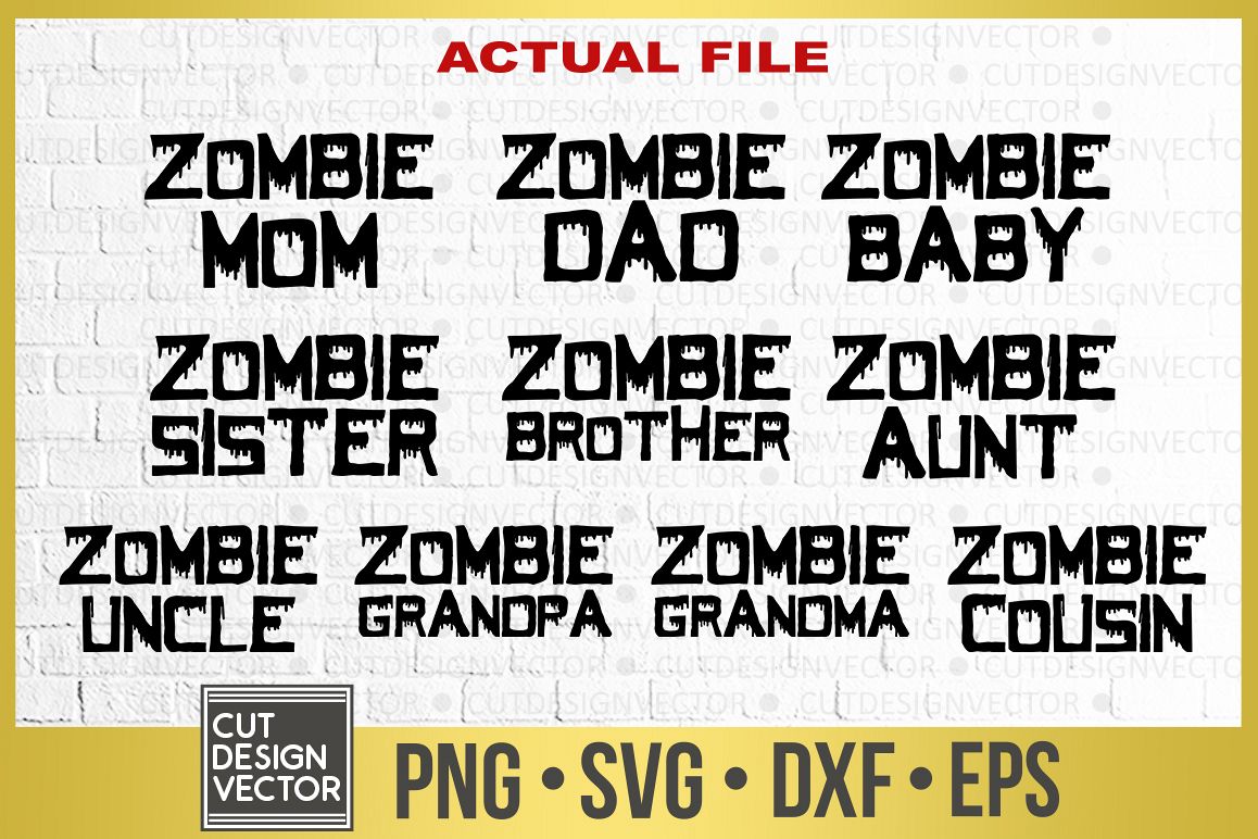 Download Zombie Family Svg PSD Mockup Templates