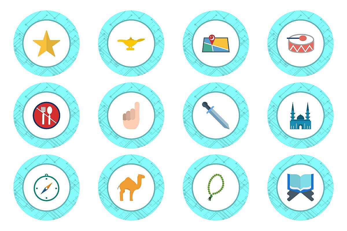 Set Of Ramadan Icons example image 1