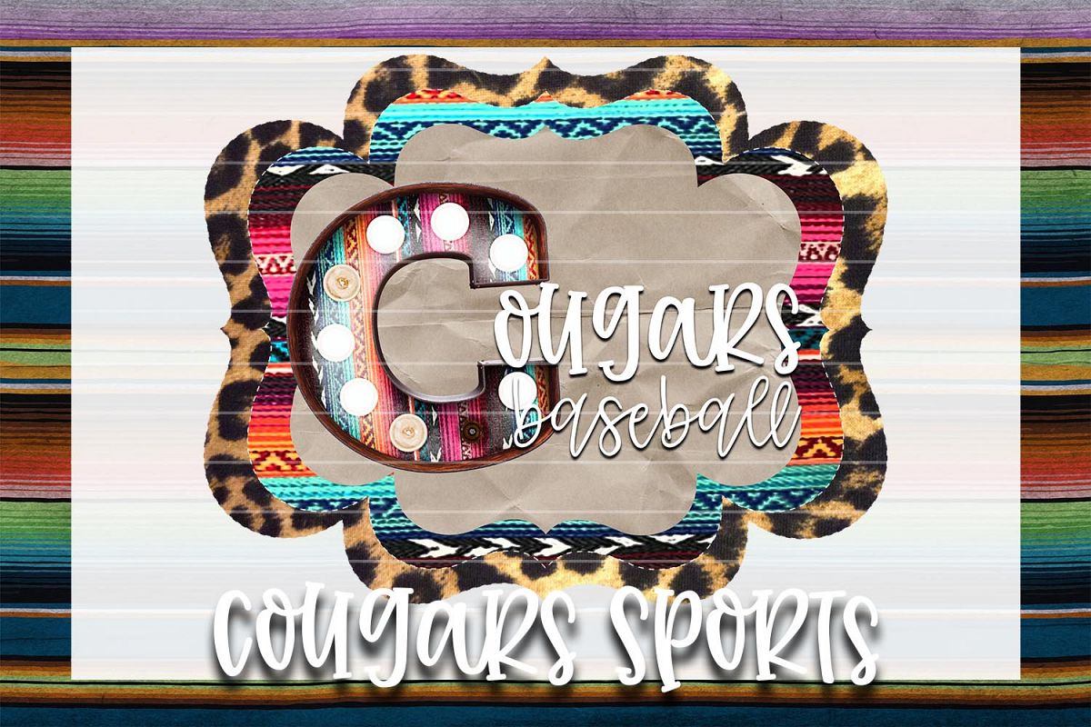 Cougars Baseball Sublimation PNG example image 1