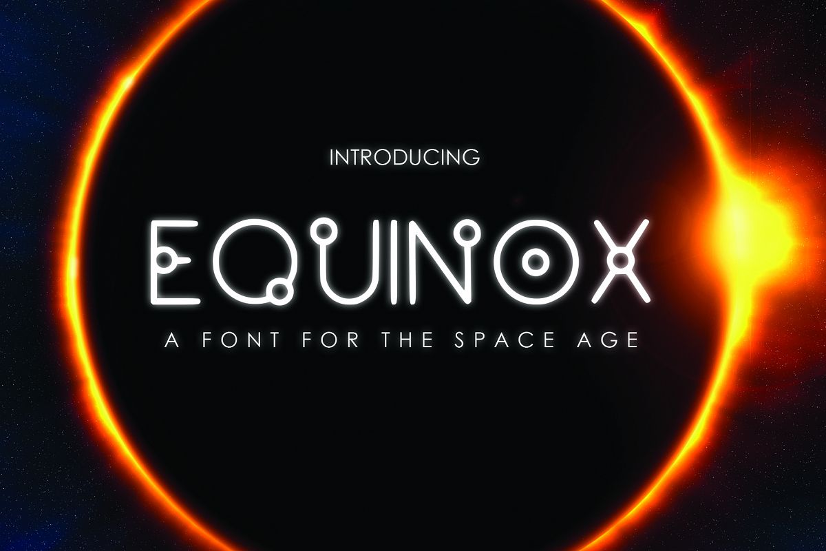 EQUINOX - A Font for the Space Age example image 1
