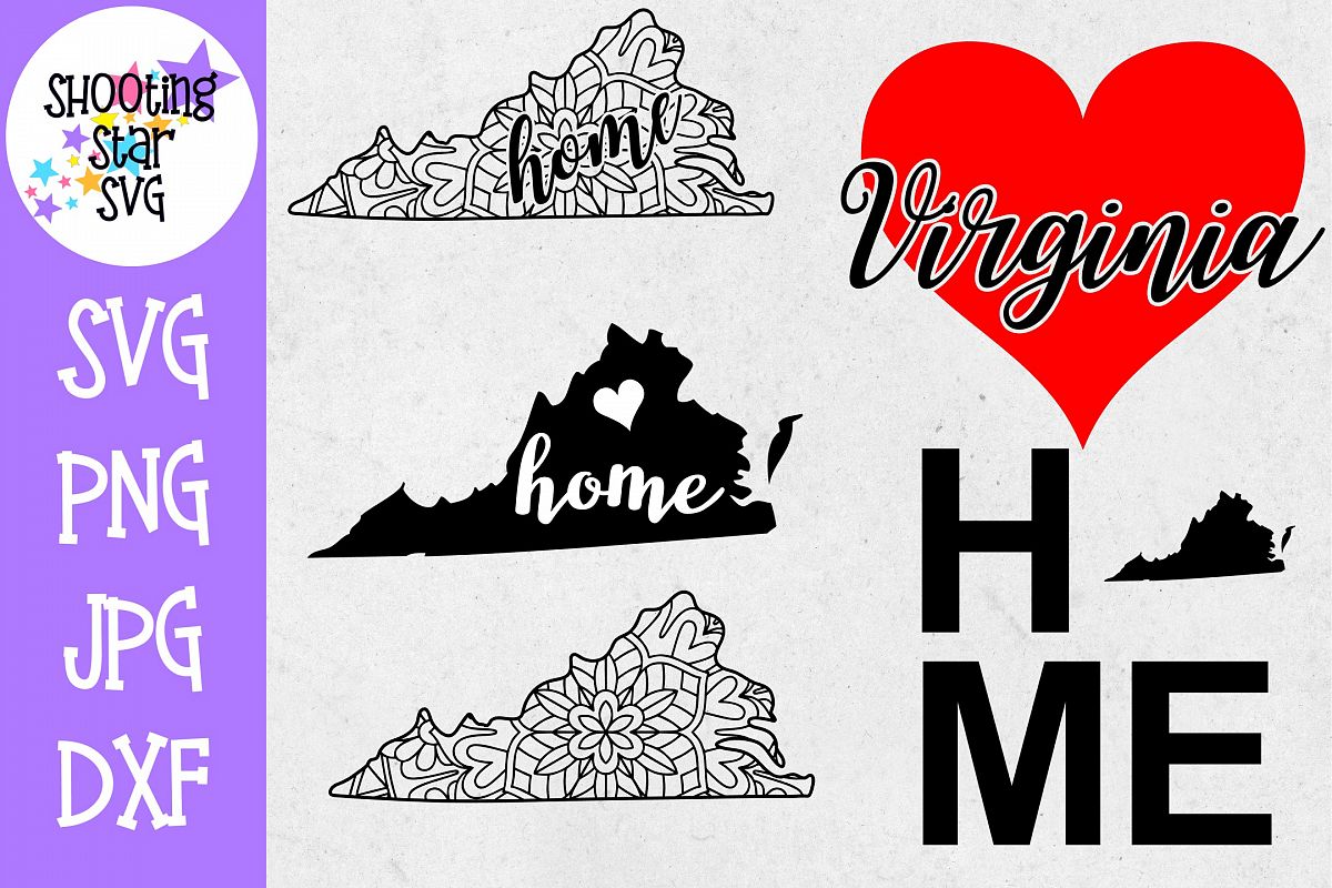 Virginia US State SVG Decal Bundle - 50 States SVG example image 1