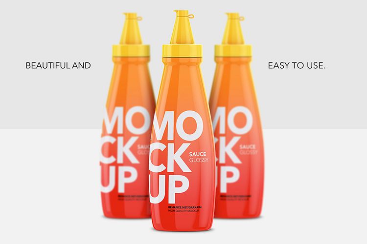 Sauce Bottle - Glossy - Mockup example image 1