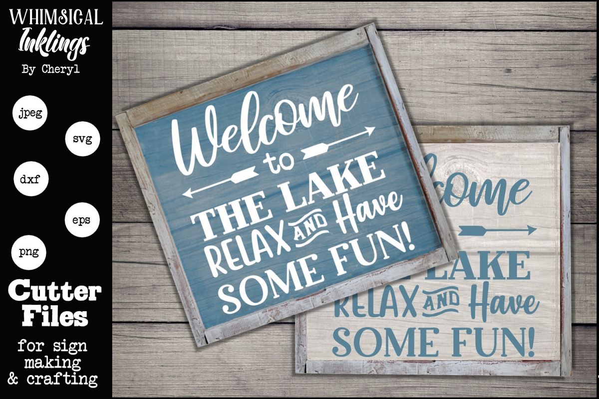 Welcome To The Lake SVG (257989) | SVGs | Design Bundles