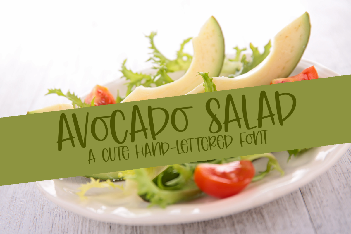 Avocado Salad - A Cute Hand-Lettered Font example image 1