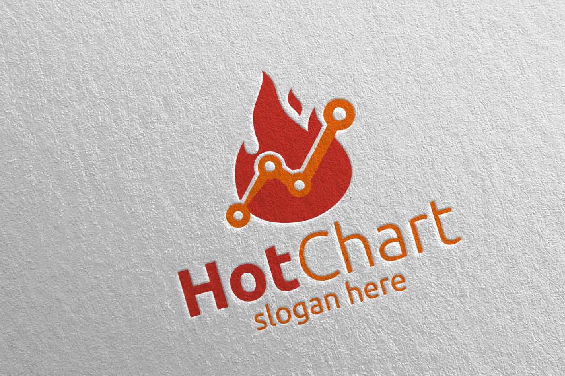 Hot Chart Marketing Financial Advisor Logo Design 19 example image 1