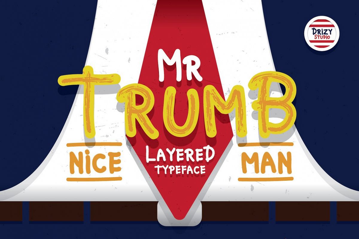 Mr Trumb Layered Typeface example image 1
