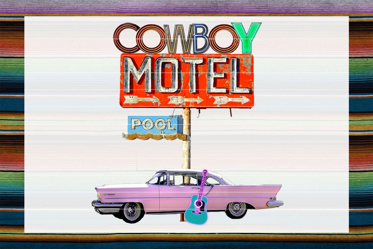 Cowboy Motel Sublimation Digital Download example image 1