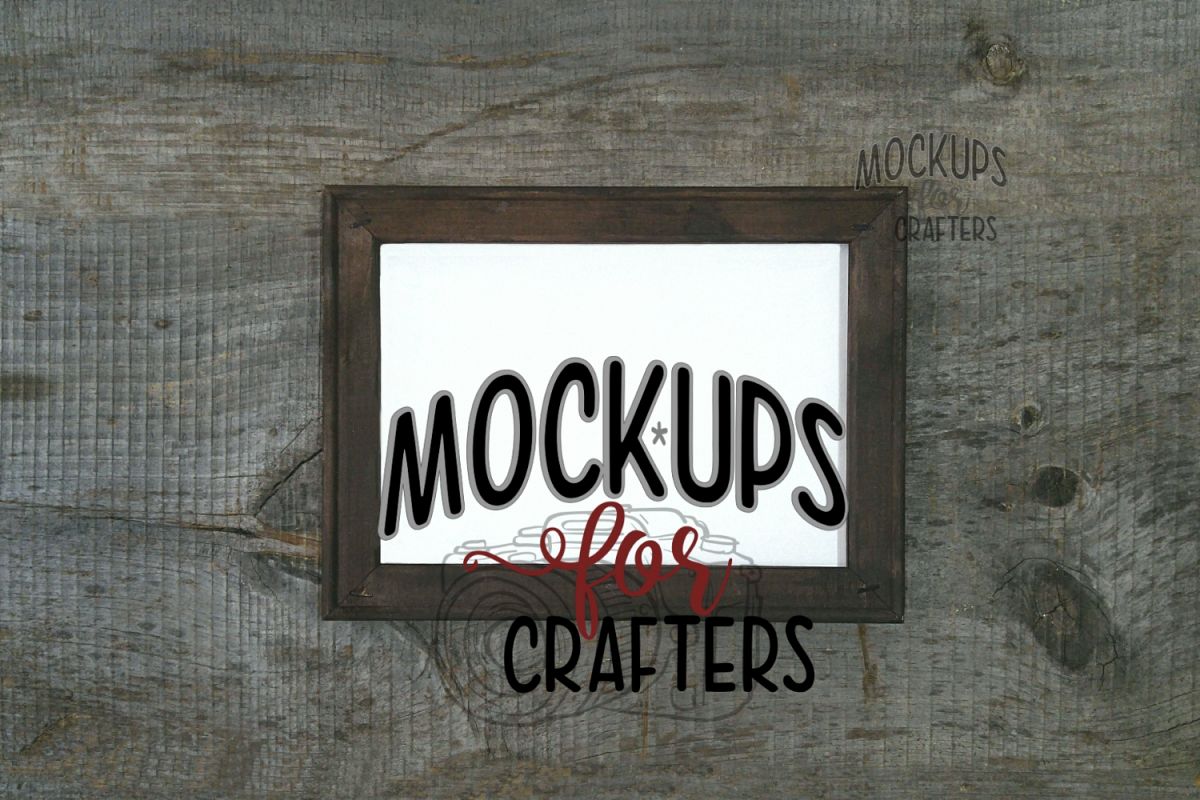 Reverse Canvas 9 x 12, dark stain MOCK-UP example image 1