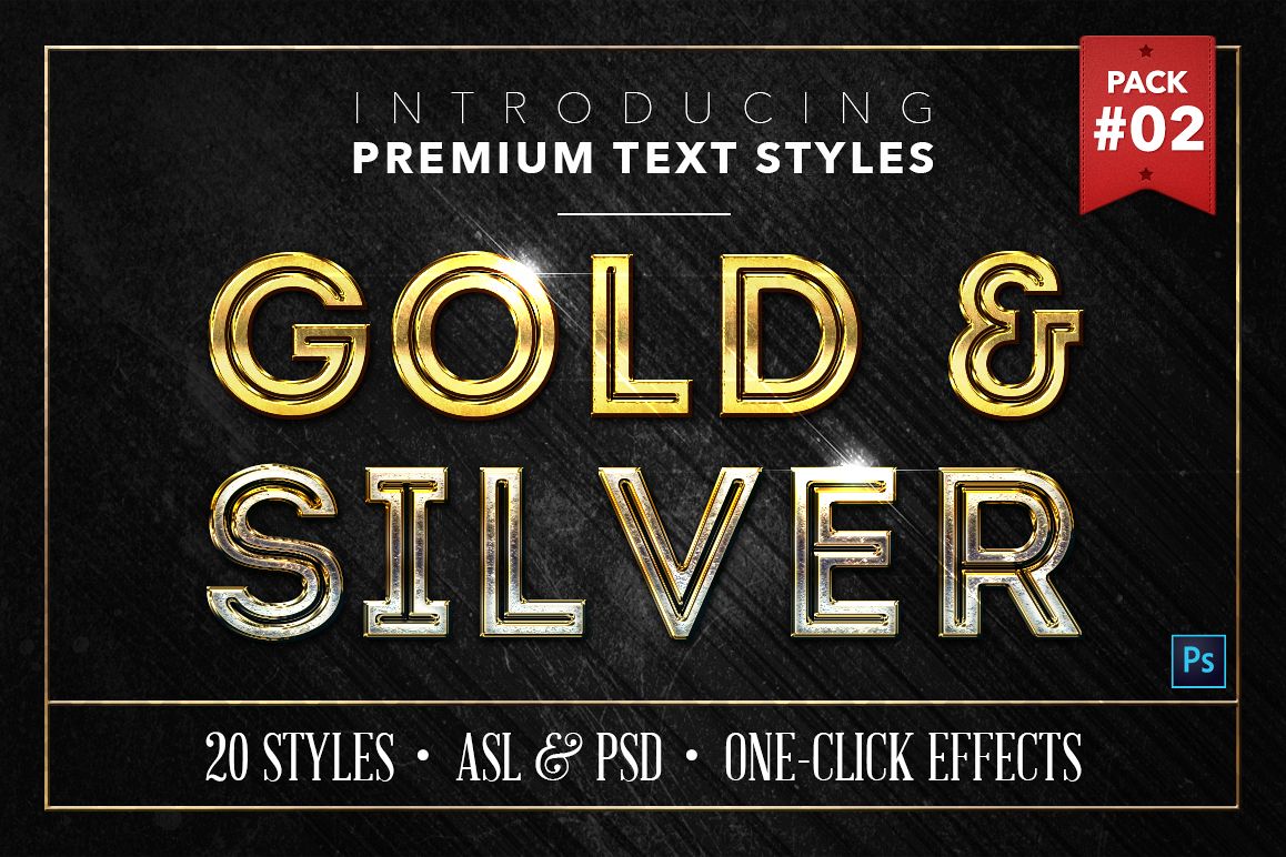 Gold & Silver #2 - 20 Text Styles example image 1