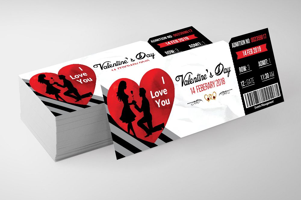 Valentines Party Event Ticket example image 1