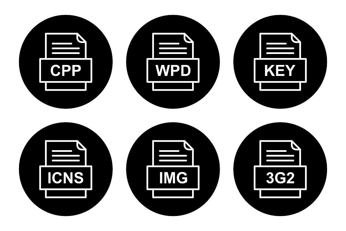 Set Of File Formats Icons example image 1