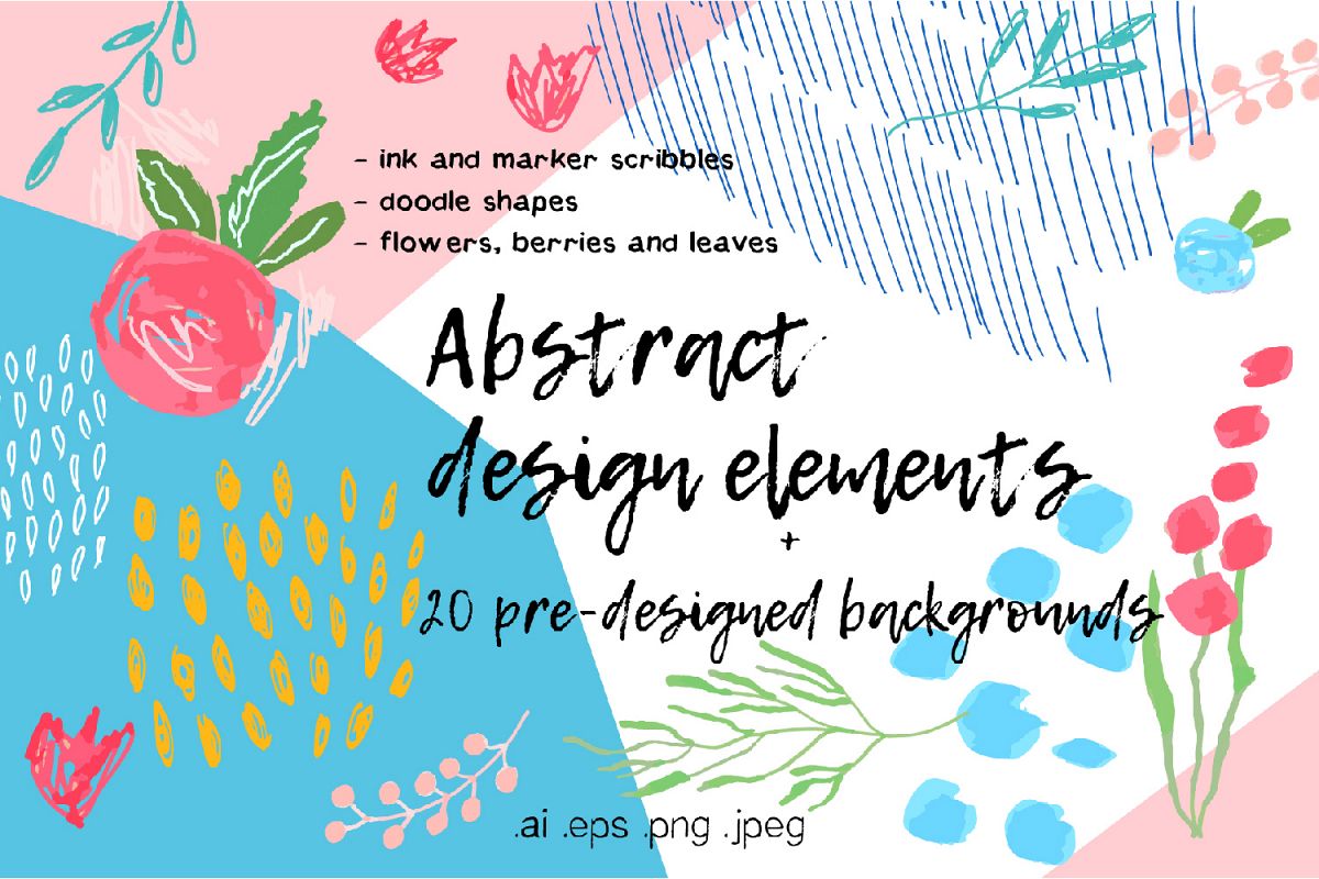 Abstract design elements collection example image 1