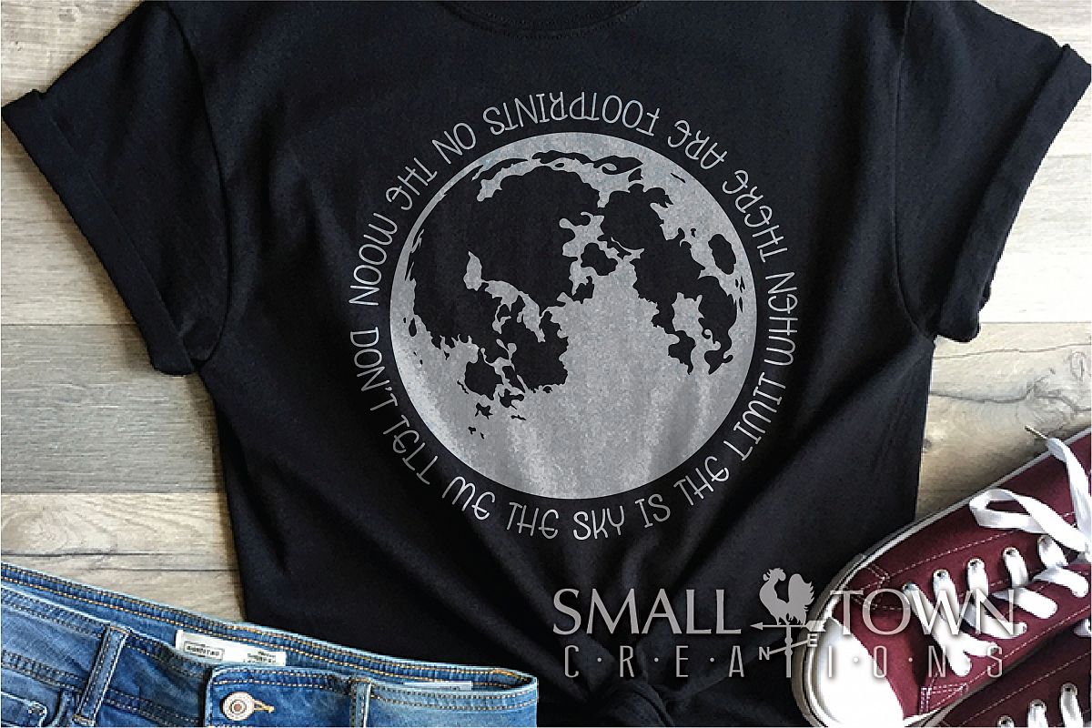 Moon, Moon logo, Space, Quote, Saying, PRINT, CUT & DESIGN example image 1