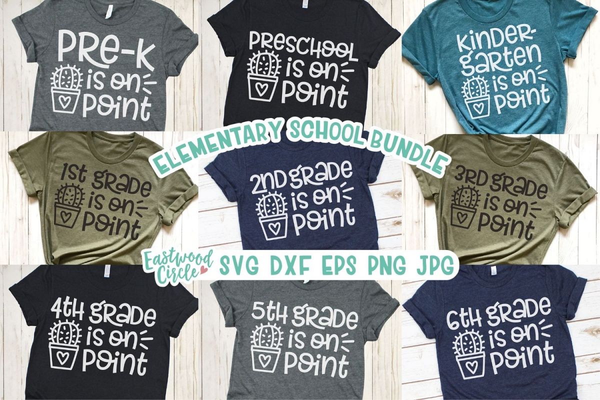 School Is on Point SVG Bundle - Back to School Cut Files example image 1