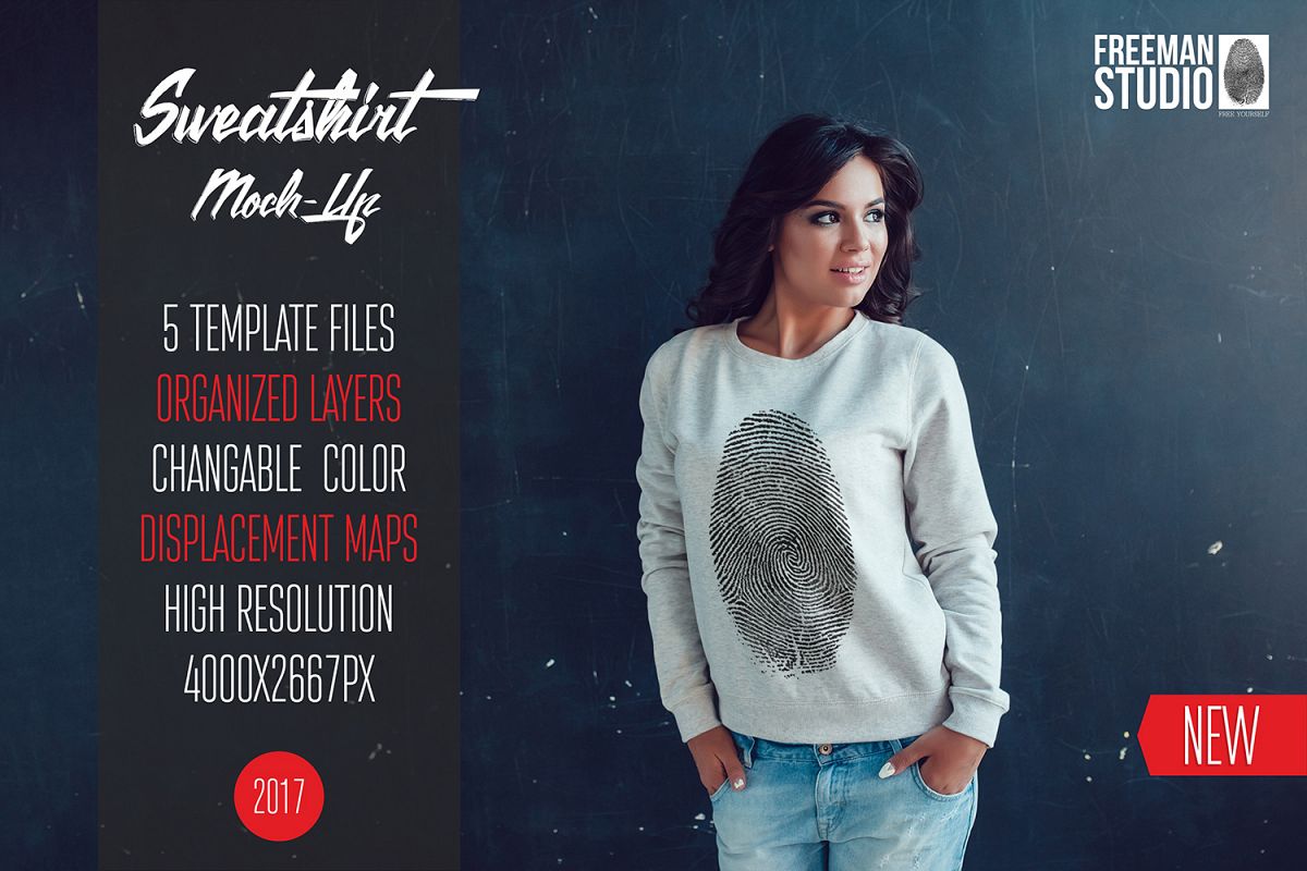 Sweatshirt Mock-Up Vol.3 2017 example image 1