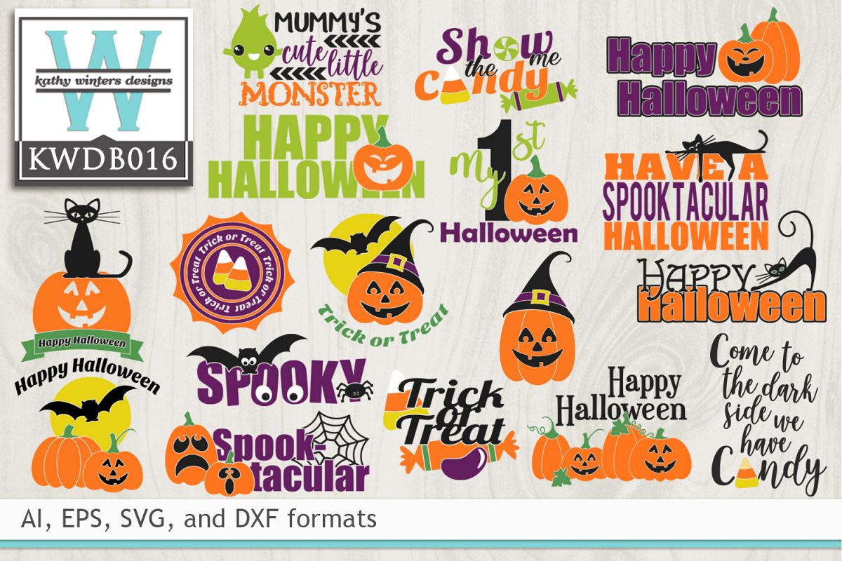 BUNDLED Halloween Cutting Files KWDB016 example image 1