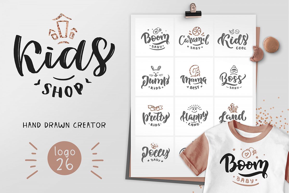 Hand drawn logo set example image 1