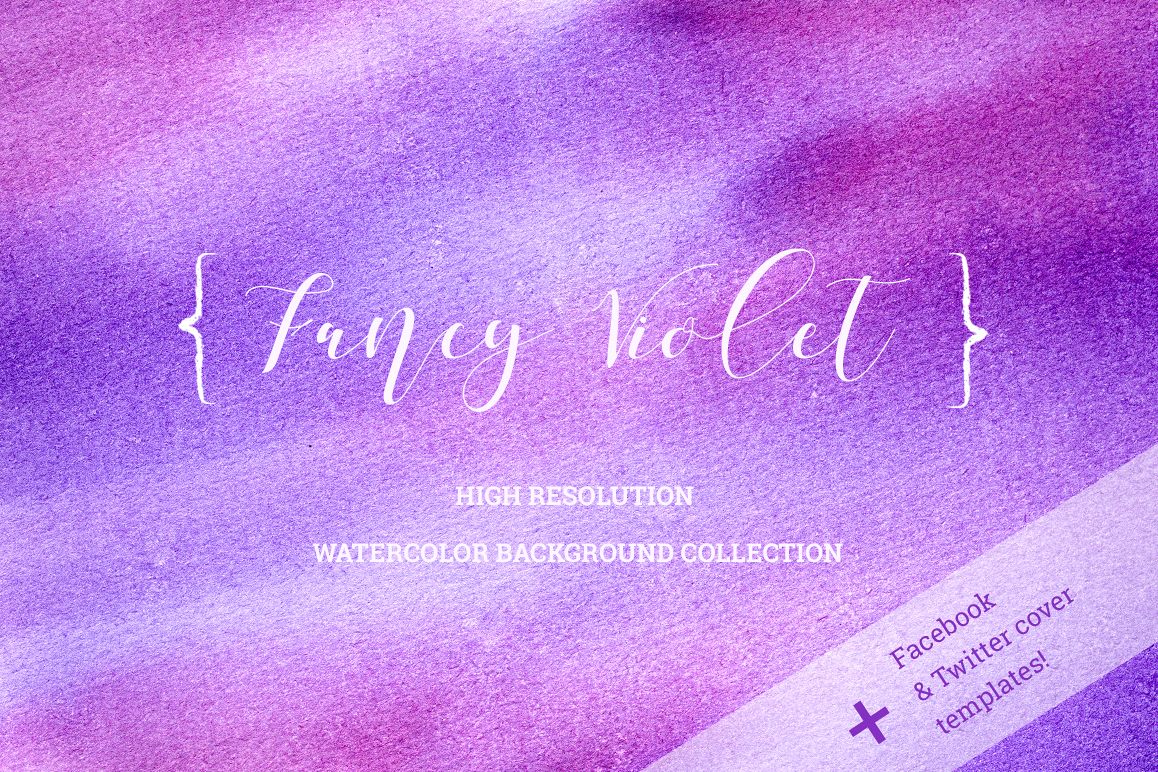 Fancy Violet - watercolor backgrounds example image 1