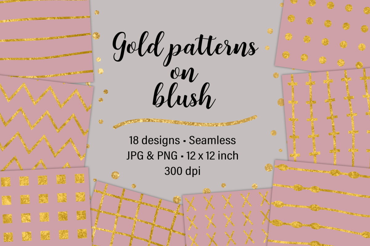 Gold Patterns on Blush example image 1