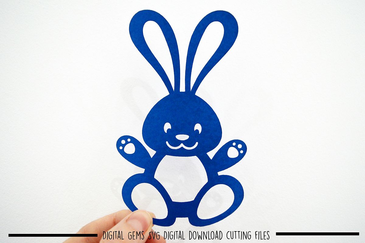 Rabbit paper cut SVG / DXF / EPS files example image 1