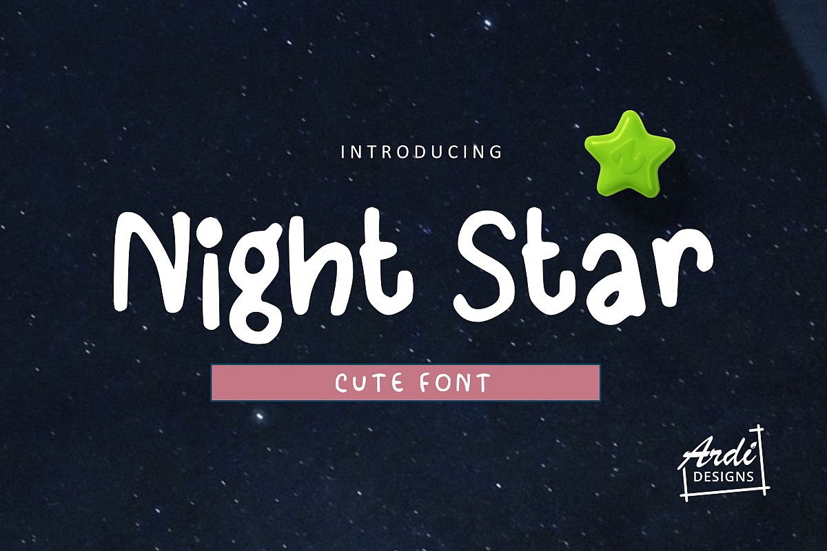 Night Star Font example image 1