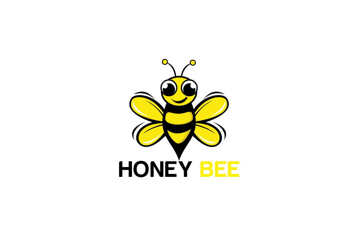 Download Honey bee mascot character vector logo design.