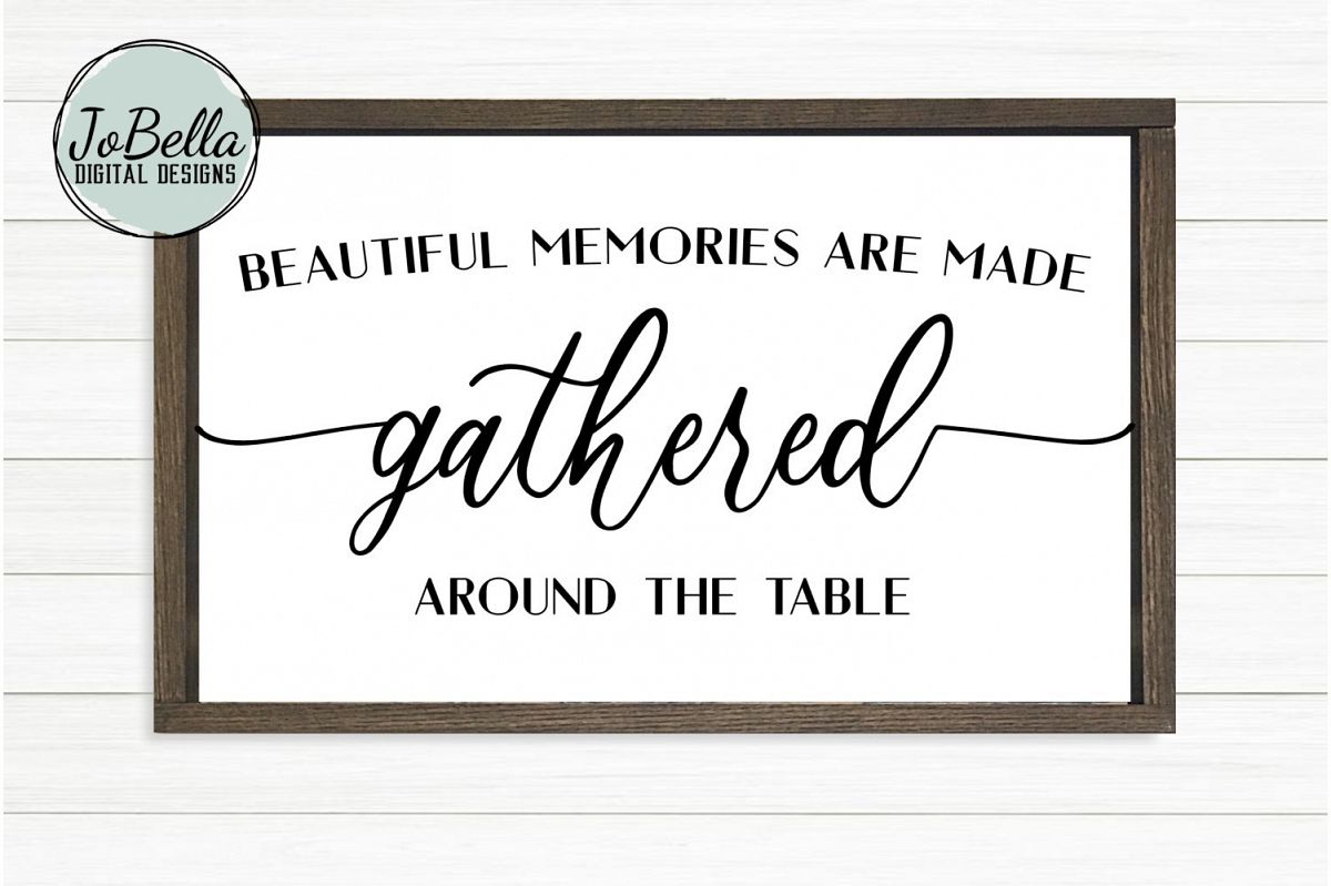Gathered Around the Table Dining Room SVG and Printable example image 1
