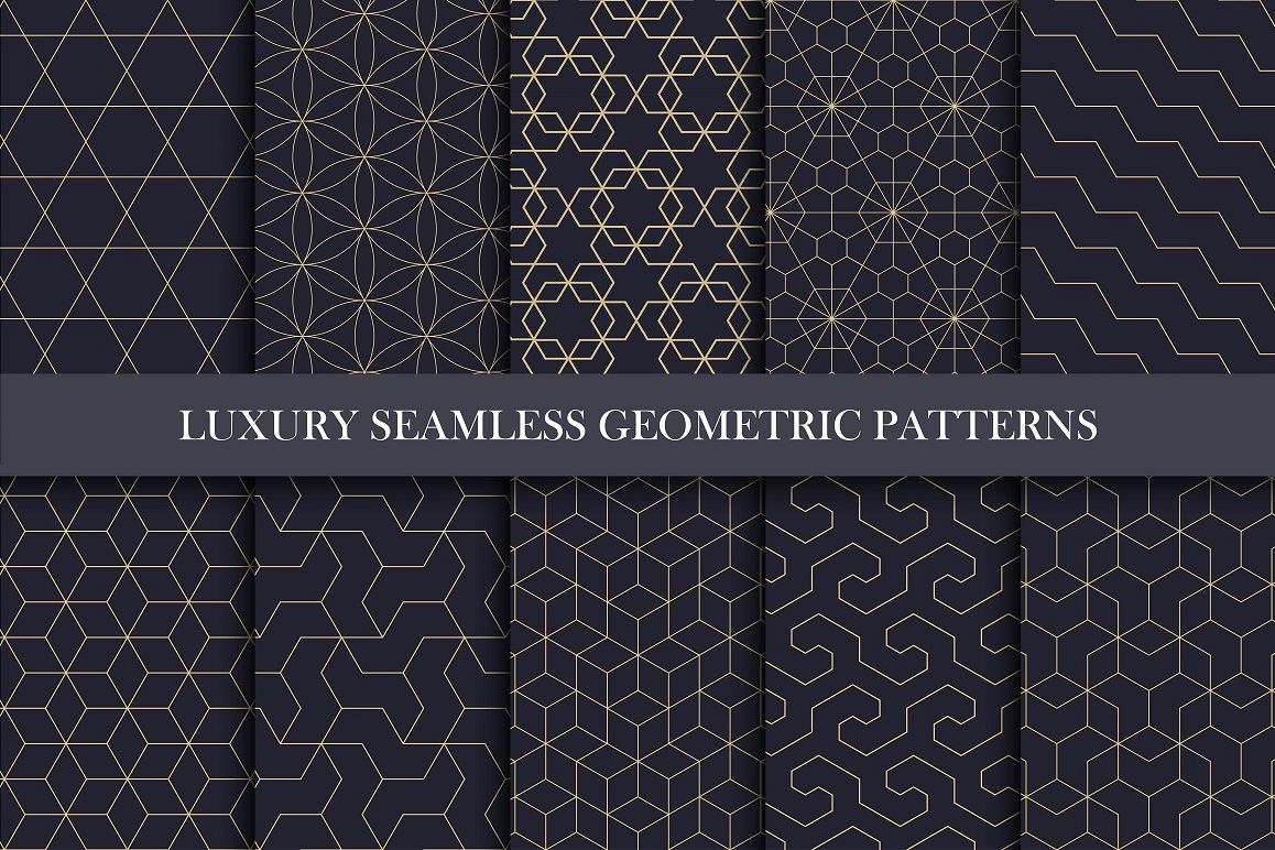 Ornamental luxury seamless patterns example image 1