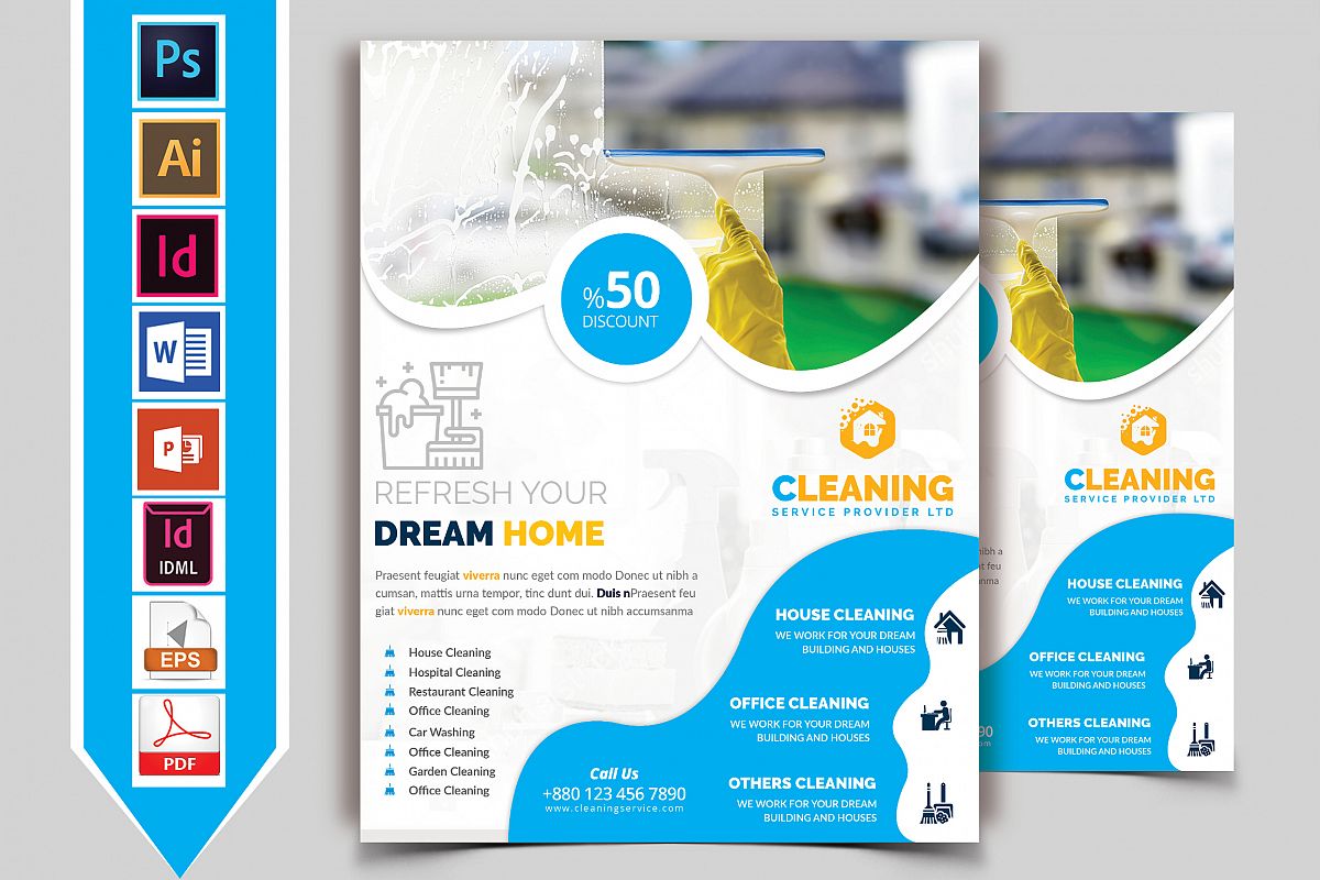 Cleaning Service Flyer Vol-04 example image 1