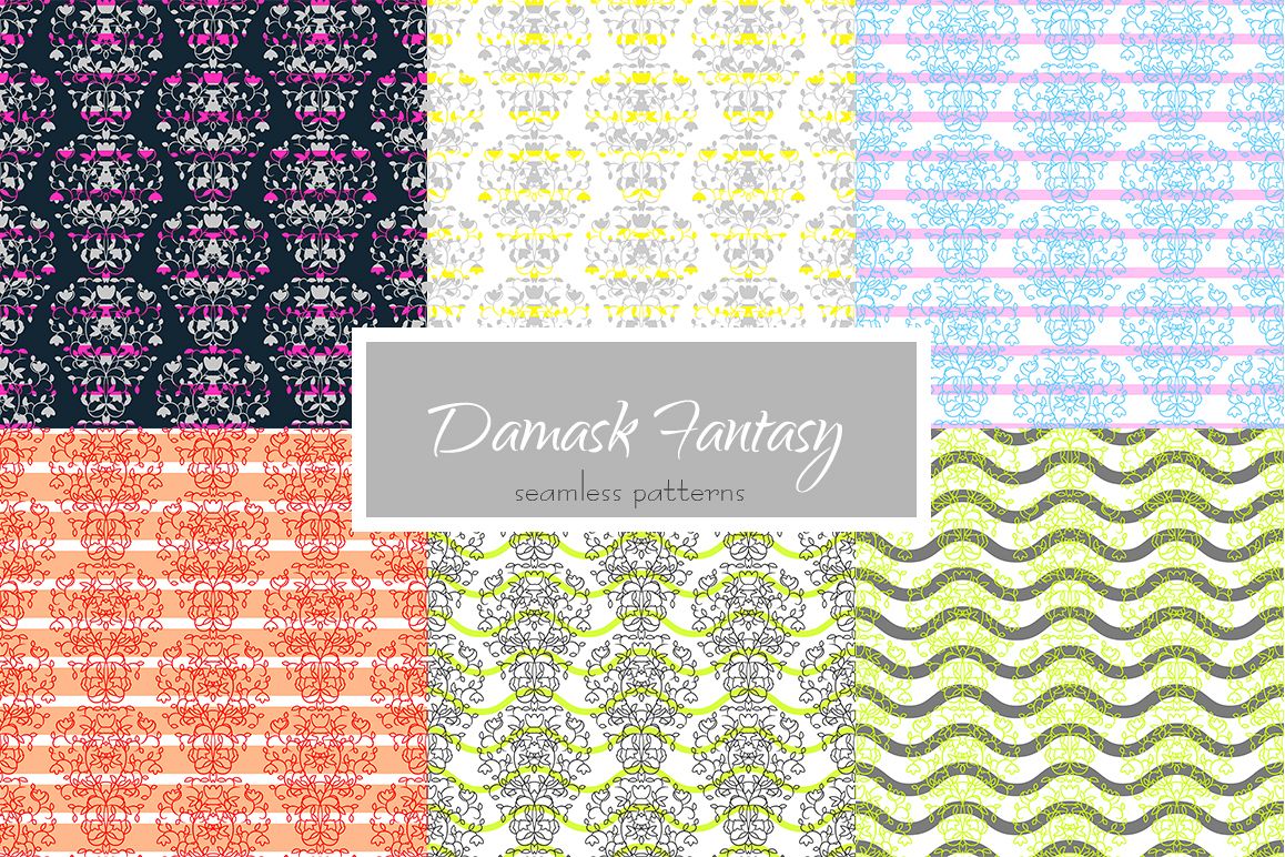 Damask Fantasy Patterns example image 1