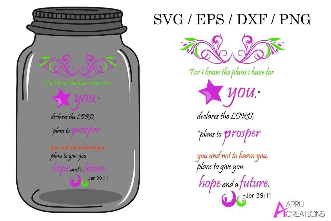 bible svg cut file / for i know the plans i have for you / svg , eps vector example image 1