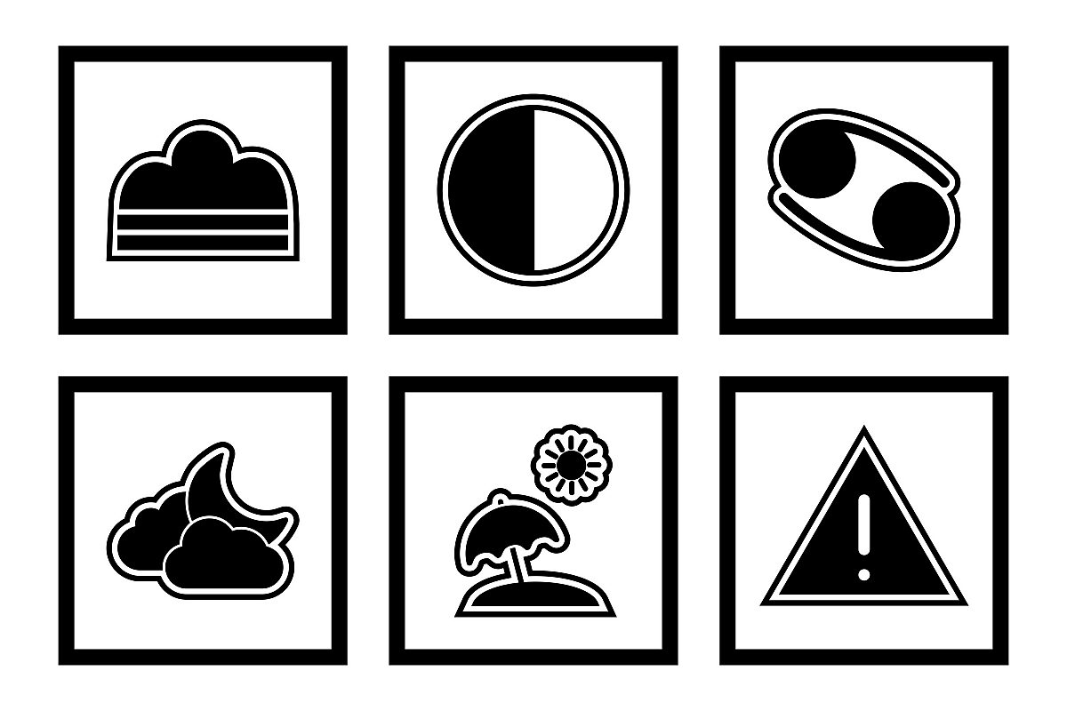Set Of Weather And Season Icons example image 1