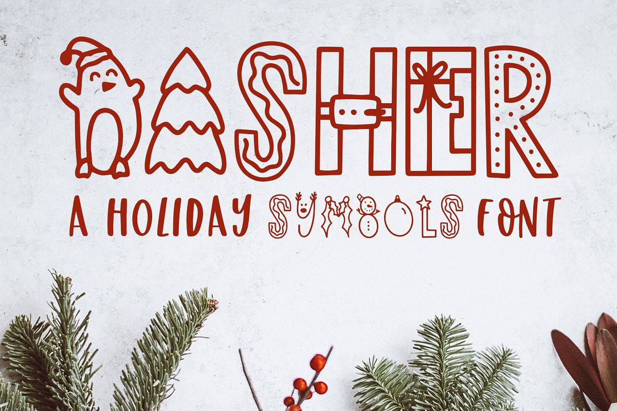 Dasher, A Christmas Holiday Symbols Font example image 1